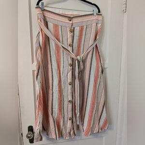 A New Day linen full skirt NWOT